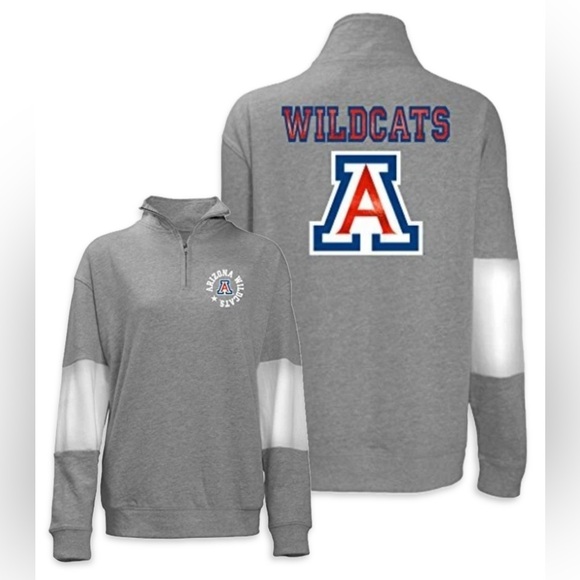 NWT [Old Varsity Brand] Arizona Wildcats NCAA 1/4 Zip Pullover Top Women’s Large - Picture 1 of 12